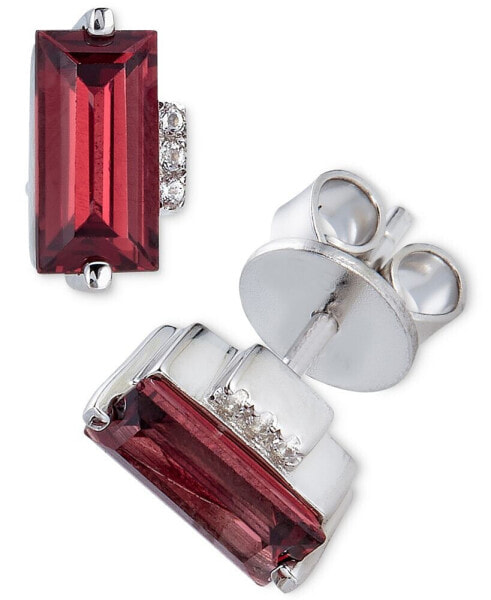 Серьги Macy's Rhodolite Garnet & White Topaz