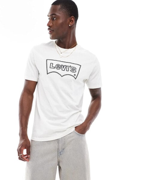 Levi's rope batwing logo t-shirt in cream