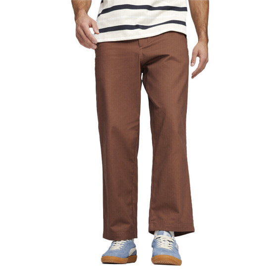 Брюки карго Puma MMQ Chino Flat Front Men's Brown Casual Athletic Bottoms 62401782