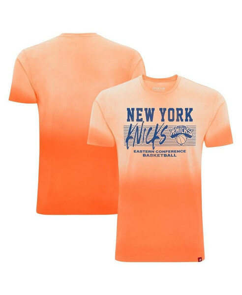 Футболка Sportiqe мужская и женская Оранжевая New York Knicks Bingham Sun-Fade