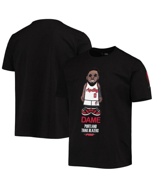 Men's Damian Lillard Black Portland Trail Blazers Caricature T-shirt