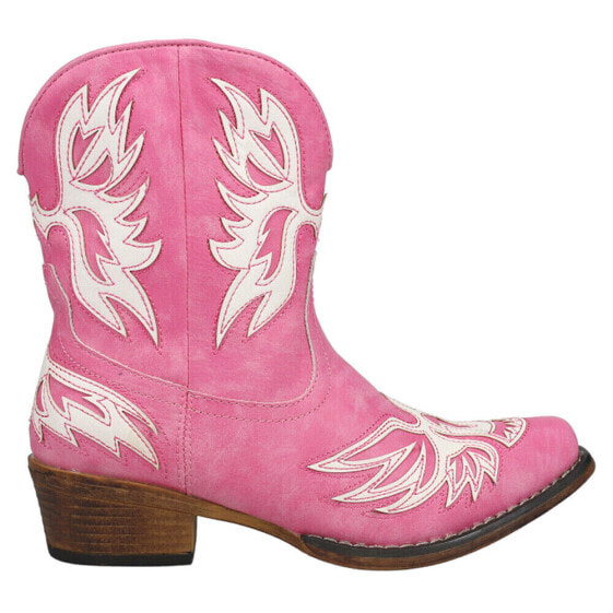 Roper Amelia Snip Toe Cowboy Booties Womens Pink Casual Boots 09-021-1567-3031