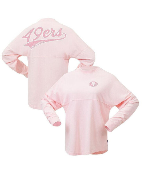 Women's Pink San Francisco 49ers Millennial Spirit Jersey T-shirt