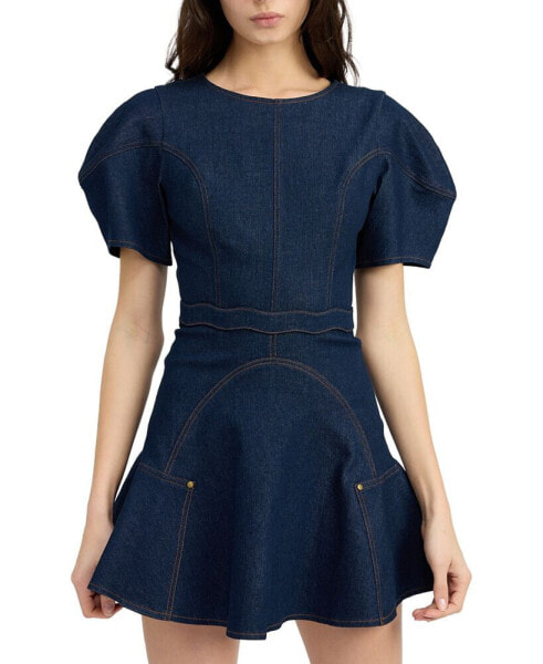 Women's Dakota Short-Sleeve Denim Mini Dress