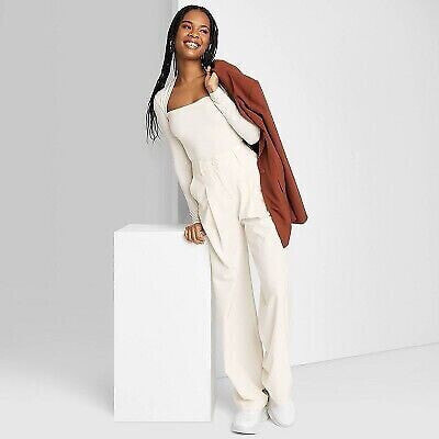 Women's Wide Leg Trousers - Wild Fable Off-White 12