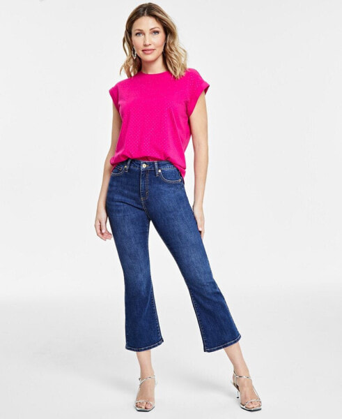 Women's High Rise Crop Flare Jeans, Created for Macy's