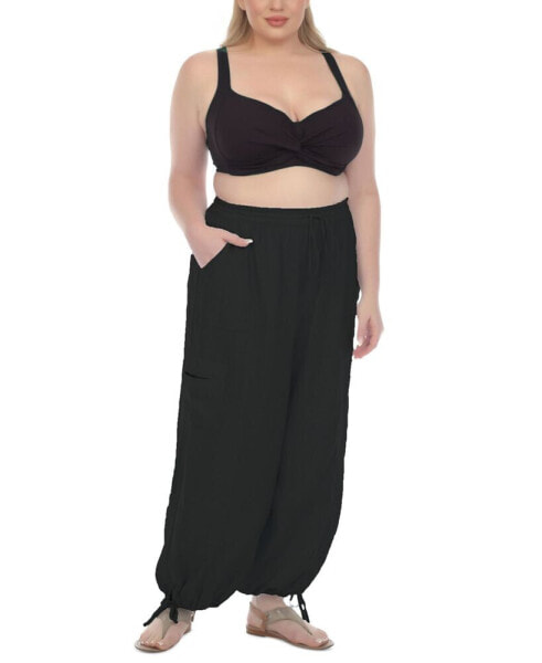 Plus Size Cotton Cover-Up Parachute Pants