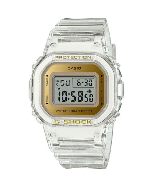 Часы и аксессуары CASIO G-Shock унисекс Цифровые прозрачные часы из смолы 40,5 мм, GMDS5600SG-7