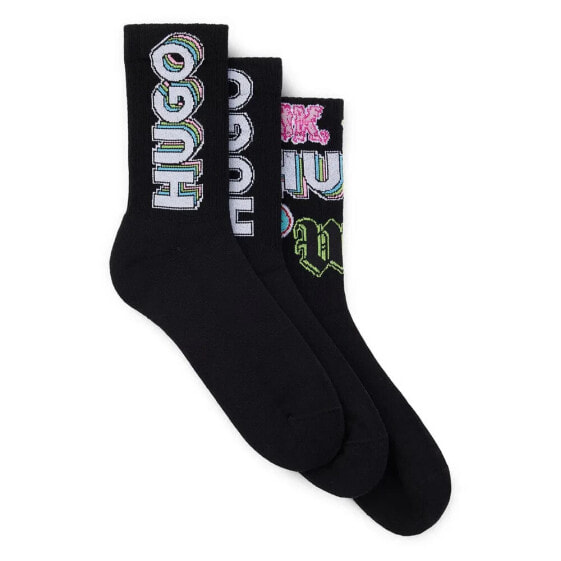 HUGO Stickerbomb 10261128 socks 3 pairs