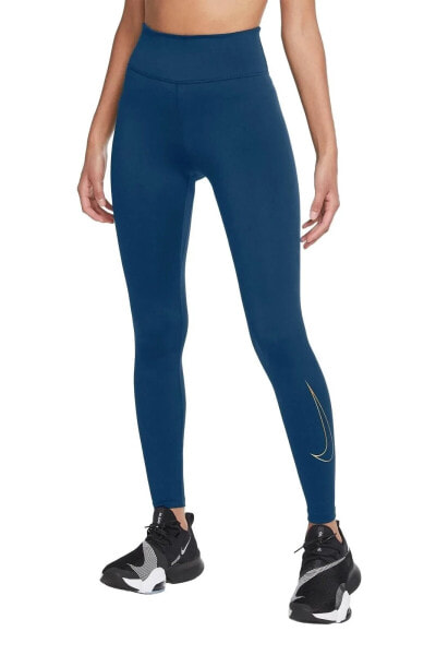 One Performance Leggings Dri-fit Toparlayıcı Iç Cepli Petrol Mavi Tayt