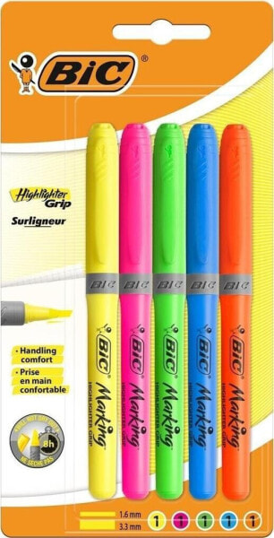 Bic ZAKRESLACZ 5KOL GRIP BC B/C