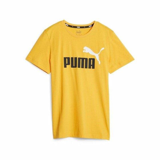 Детская футболка с коротким рукавом PUMA Ess+ 2 Col Logo Жёлтая