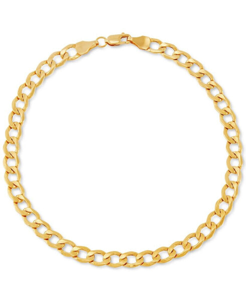 Beveled Curb Link Chain Bracelet in 10k Gold