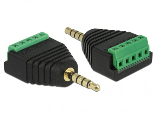 Delock 65947 - 3.5 mm - Terminal block - Black - Green