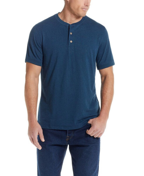 Men's Short Sleeve Melange Henley T-shirt