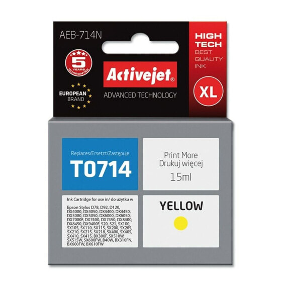 Original Ink Cartridge Activejet AE-801N Yellow
