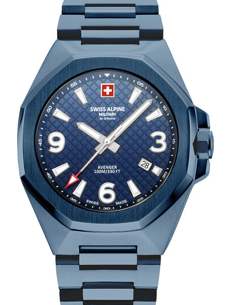Часы наручные Swiss Alpine Military Avenger 7005.1195 мужские 42мм 10ATM