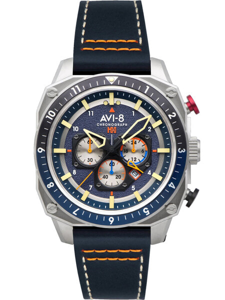 AVI-8 AV-4100-02 Mens Watch Hawker Hunter Dual Time Chronograph 43mm 5ATM