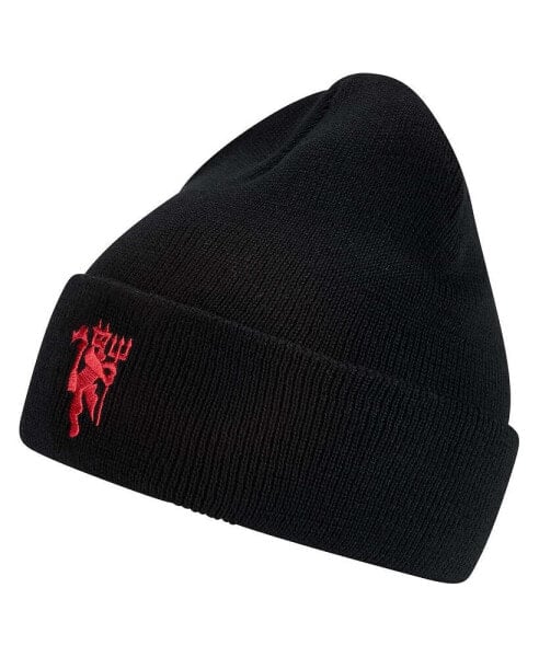 Men's Black Manchester United Woolie Cuffed Knit Hat