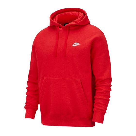 Мужское худи с капюшоном спортивное красное Nike NSW Club Fleece M BV2654-657