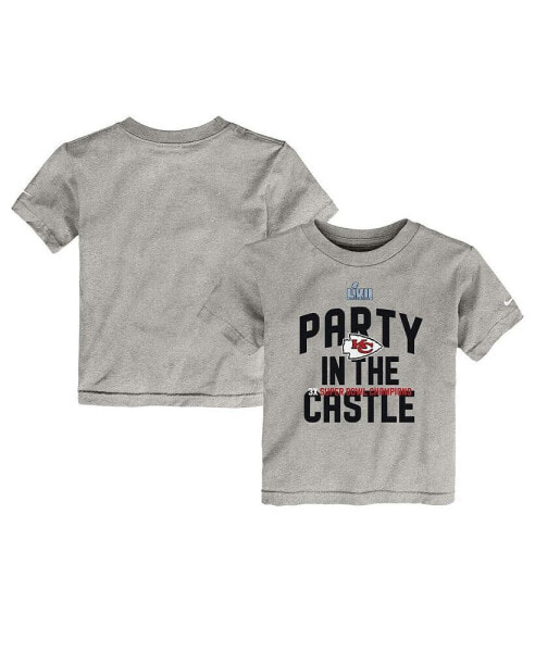 Toddler Boys and Girls Heather Gray Kansas City Chiefs Super Bowl LVII Champions Parade T-shirt