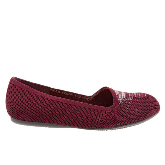 Softwalk Sicily S1861-606 Womens Burgundy Leather Slip On Ballet Flats Shoes 7.5