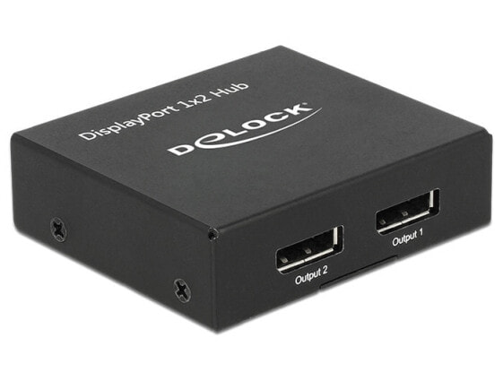 Delock 87691 - DisplayPort - 2x DisplayPort - 3840 x 2160 pixels - Black - Metal - 60 Hz