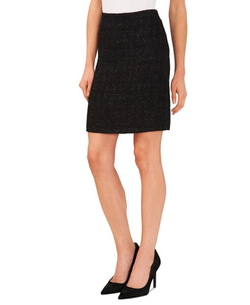 Women's Metallic Tweed A-Line Skirt