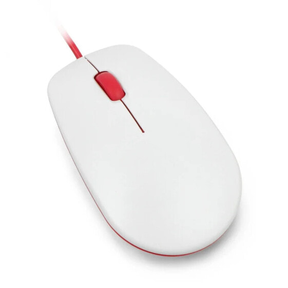 Official mouse for Raspberry Pi Model 4B/3B+/3B/2B - red-white