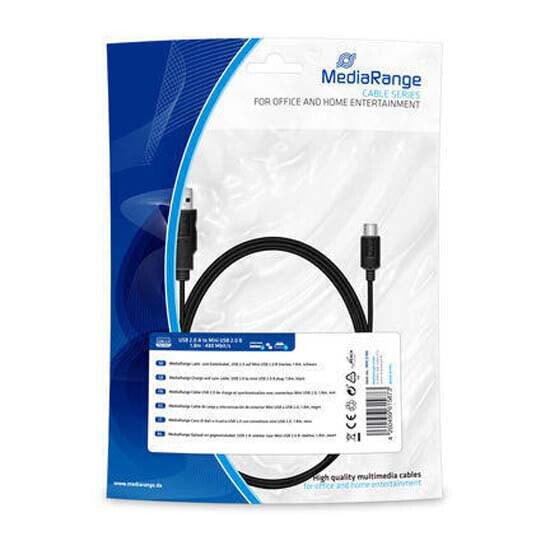 MEDIARANGE MRCS189 USB-A To Mini usb-b cable 1.8 m