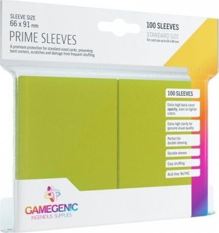 Gamegenic Gamegenic: Prime CCG Sleeves (66x91 mm) - Lime, 100 sztuk