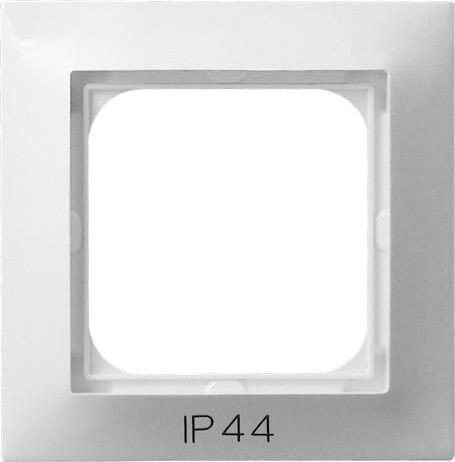 Ospel Ramka pojedyncza Impresja do łączników IP-44 biały (RH-1Y/00)