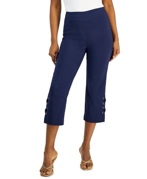 Women's Side Lace-Up Capri Pants, Created for Macy's