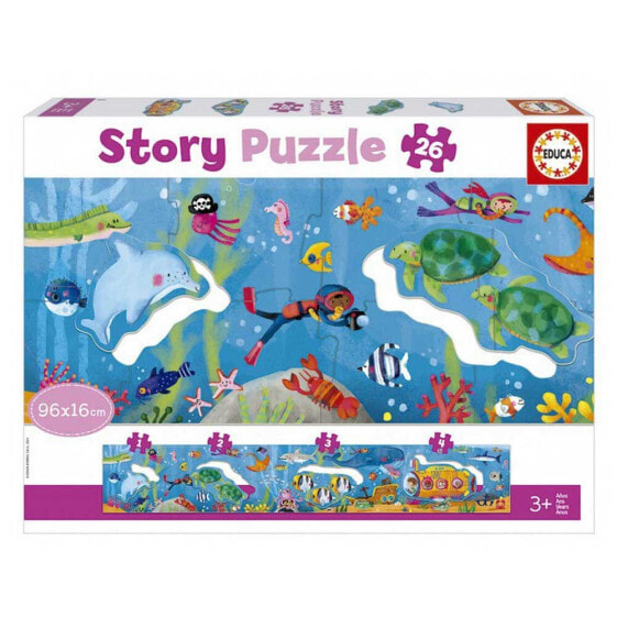 EDUCA BORRAS 26 Pieces Underwater World Story Puzzle