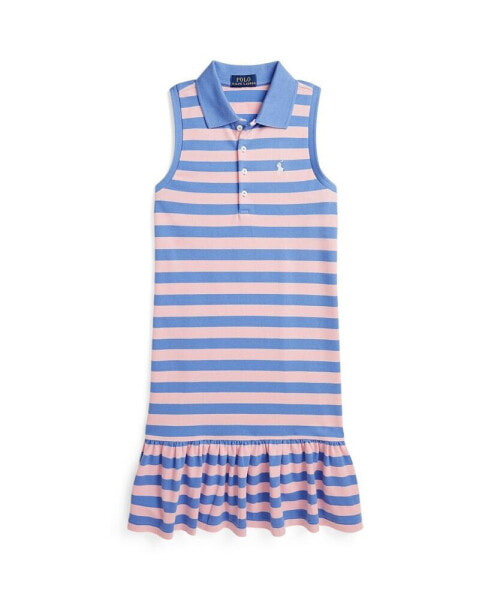 Платье для малышей Polo Ralph Lauren полосатое из стрейч-сетки