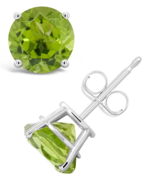 Blue Topaz (3-1/10 ct. t.w.) Stud Earrings in Sterling Silver (Also Available in Peridot and Amethyst)