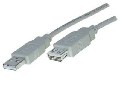 ShiverPeaks BS77125 - 5 m - USB A - USB A - USB 2.0 - Male/Female - Grey