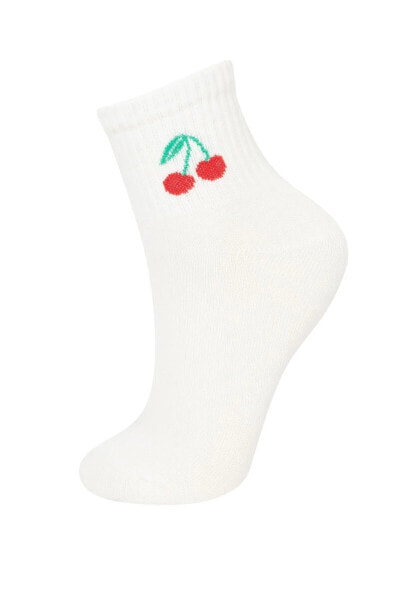 Kadın 3'lü Pamuklu Soket Çorap N0890azns