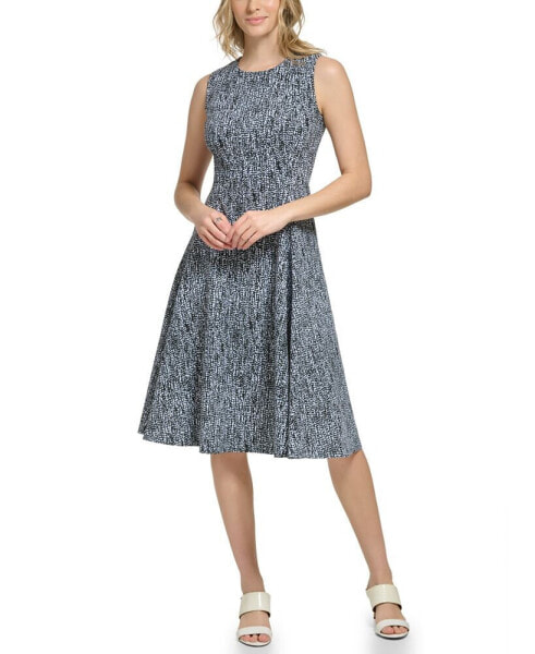 Платье женское безрукавка A-Line с принтом Calvin Klein