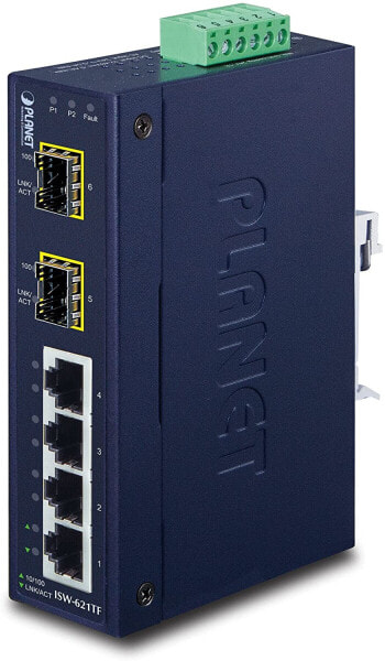 Planet isw-621t Unmanaged 10/100 Fast Ethernet Network Switch L2 (Black) (10/100 Fast Ethernet Network Switch (Unmanaged Network Switch Network Switches, L2, Full Duplex, Wall Mount)