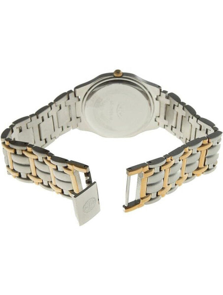 Men's Two-Tone Gold Plated Bracelet Watch