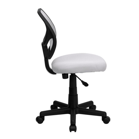 Mid-Back White Mesh Swivel Task Chair