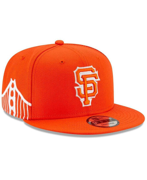 Big Boys Orange San Francisco Giants City Connect 9FIFTY Snapback Adjustable Hat