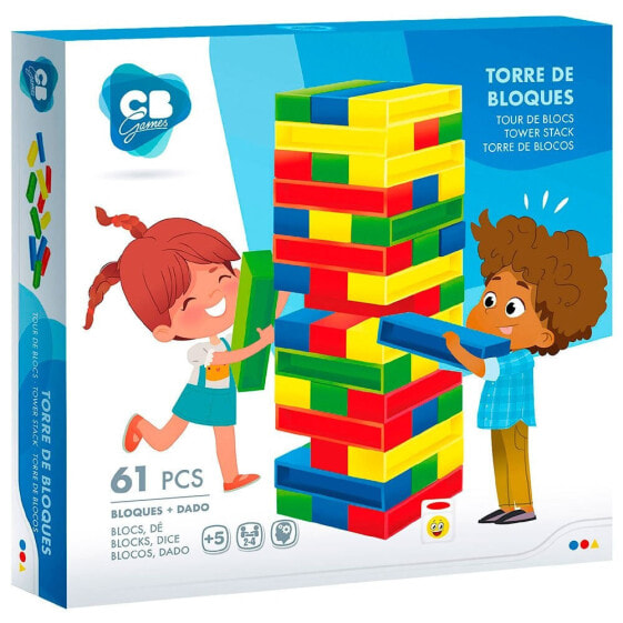 GENERICO Balance Blocks Tower 61 Pieces 40x25 cm Board Game
