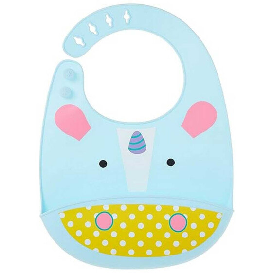 SKIP HOP Zoo Fold & Go Silicone Bib Unicorn