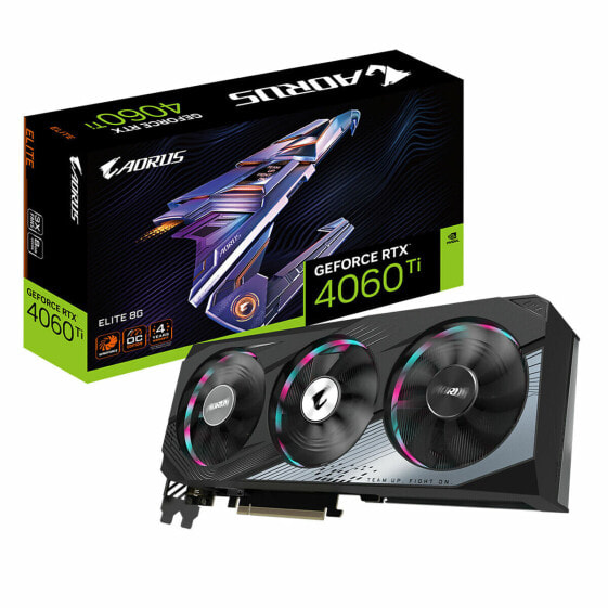 Графическая карта Gigabyte ELITE 8G 8 GB GDDR6 Geforce RTX 4060 Ti