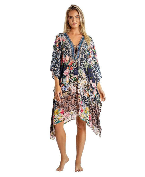 Women's V-neck Short Kaftan Dress