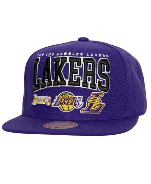 Men's Purple Los Angeles Lakers Champ Stack Snapback Hat