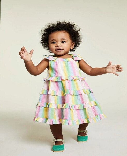 Baby Girl Striped Dress with Lurex