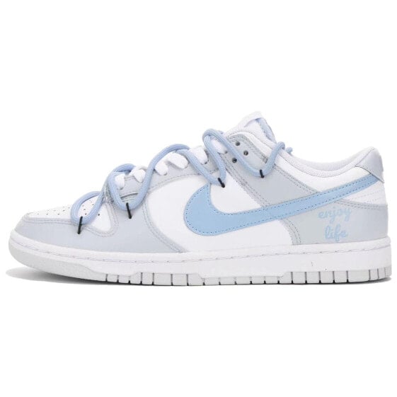 【定制球鞋】 Nike Dunk Low "Pure Platinum" Vibe风 高街 英文 低帮 板鞋 男款 灰蓝 / Кроссовки Nike Dunk Low DV0831-101